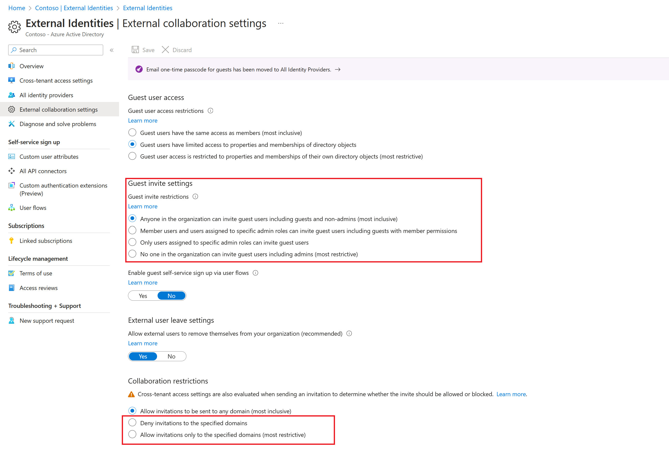Microsoft Entra external collaboration settings