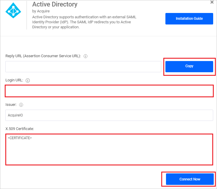 Screnshot that shows the Active Directory screen.