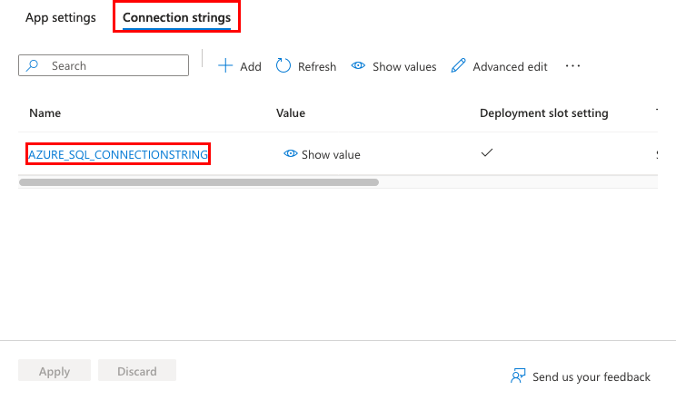 Snímek obrazovky znázorňující, jak vytvořit nastavení aplikace