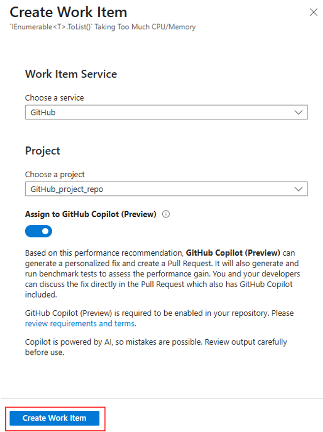 Snímek obrazovky s zaškrtnutou možností Přiřadit GitHub Copilot.