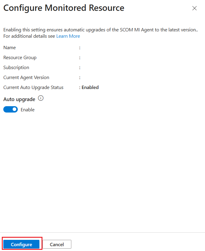 Snímek obrazovky znázorňující možnost konfigurace