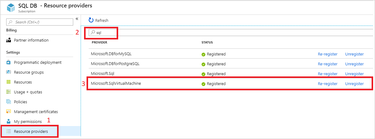 Screenshot showing how to modify the provider.