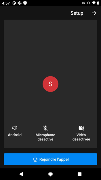 Snímek obrazovky s rozložením androidu zprava doleva