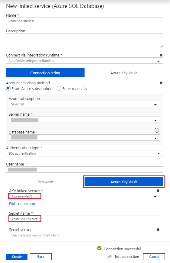 Konfigurace tajného kódu služby Azure Key Vault