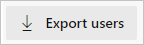 Snímek obrazovky znázorňující export uživatelů
