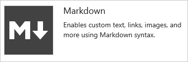 Snímek obrazovky widgetu Markdown