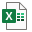 Ikona Aplikace Excel, která nastaví kontext pro stažení