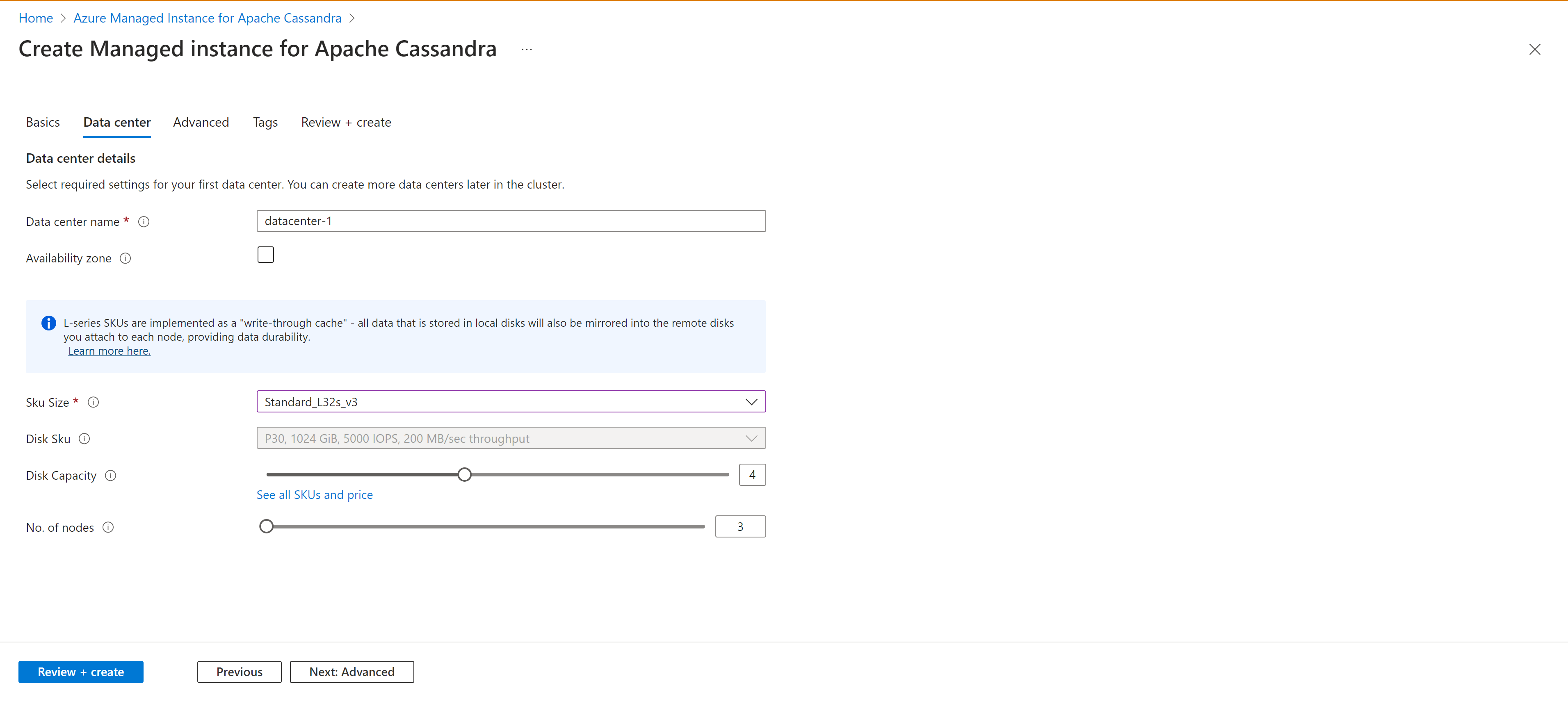 Snímek obrazovky s výběrem velikosti skladové položky
