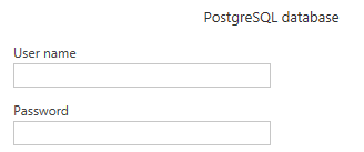 Snímek obrazovky se zadáváním přihlašovacích údajů pro připojení k databázi instance flexibilního serveru Azure Database for PostgreSQL