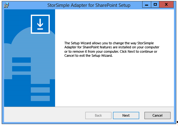 Instalace adaptéru StorSimple pro SharePoint | Microsoft Learn