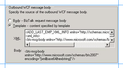 012e9ff0-b78f-4a1d-8a3a-a7b8e3850d55 Specify template for outbound WCF message