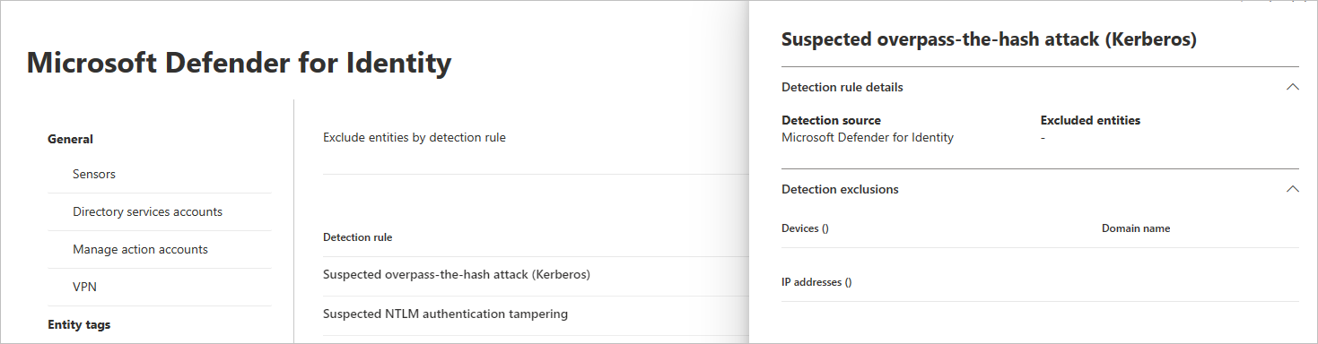 Detection rule details.