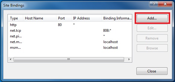mg_SiteBindingsDialog Site Bindings Dialog