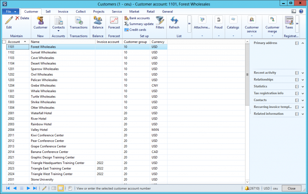 AX 2012 example: Details Master (basic) 2.