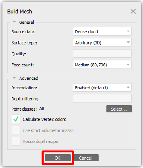 Build Mesh settings Build Mesh settings.