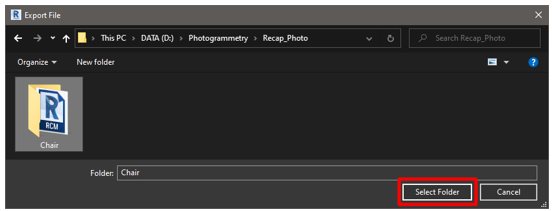 Select Folder button Select Folder button.