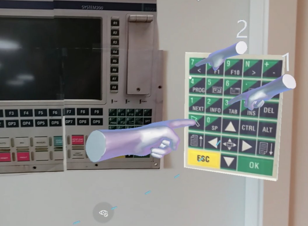 Screenshot showing the number pad isolated from the rest of the real-world machine Screenshot showing the number pad isolated from the rest of the real-world machine.