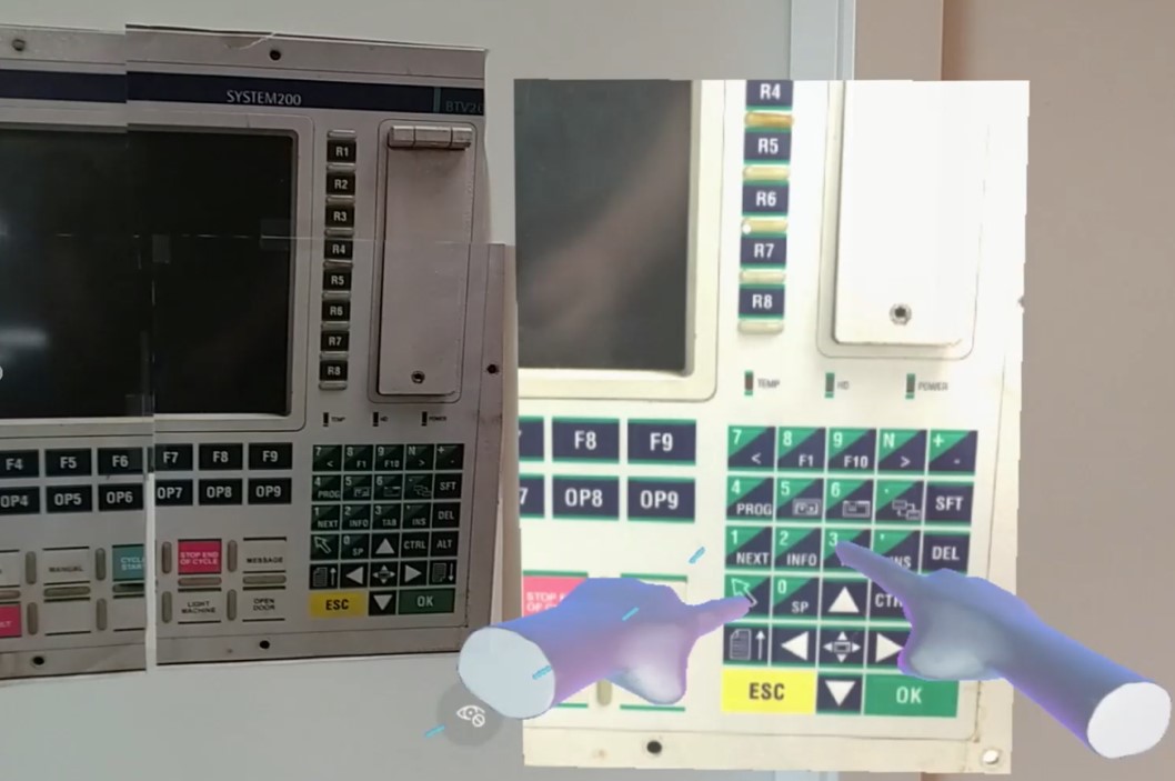 Screenshot showing new 3D image in very close proximity to real-world machine Screenshot showing new 3D image in very close proximity to real-world machine.