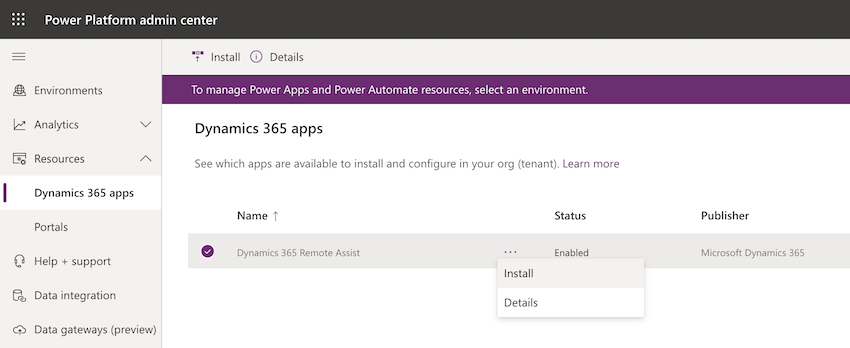 Power Platform admin center Power Platform admin center.