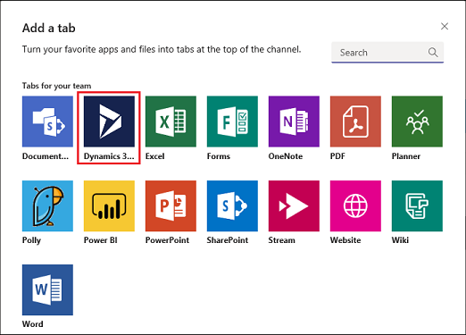Přidání týmového kanálu aplikací Dynamics 365 Přidání týmového kanálu aplikací Dynamics 365.