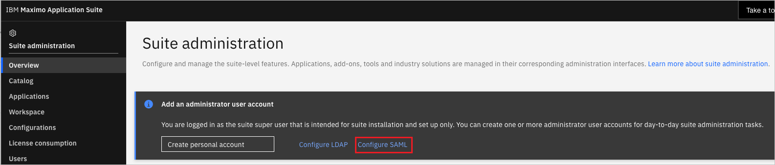 Snímek obrazovky s portálem pro správu Maximo