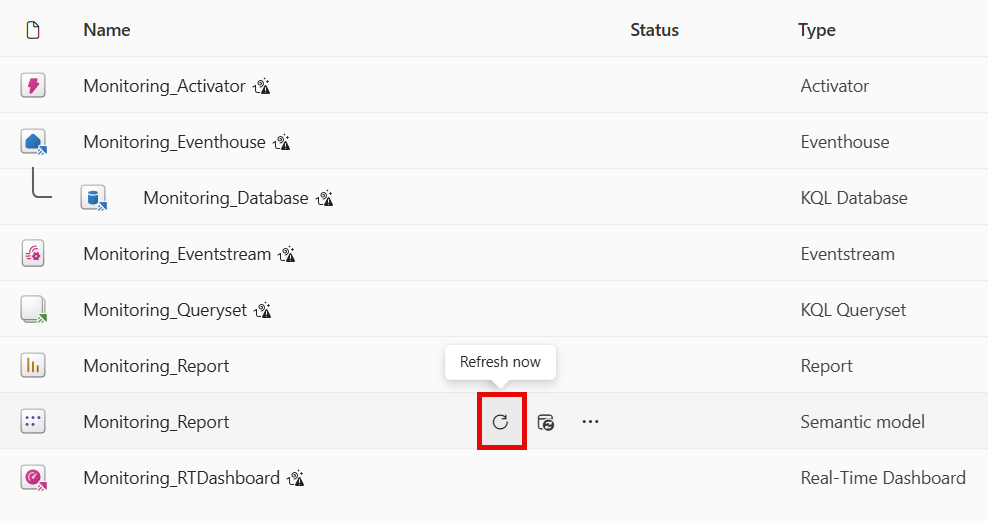 Snímek obrazovky s možností aktualizace