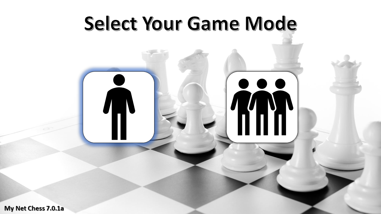 Menu z falešné hry s názvem My Net Chess. Uprostřed nahoře je text 