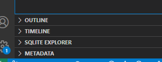 Snímek obrazovky znázorňující složku SQLite Explorer v podokně Průzkumník