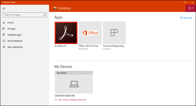 Snímek obrazovky s oznámeními Windows pro instalaci aplikace