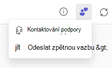 Snímek obrazovky s odkazem na odeslání zpětné vazby pro Microsoft 365 LTI