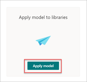 Snímek obrazovky se stránkou Kontrakty se zvýrazněnou možností Použít model na knihovny