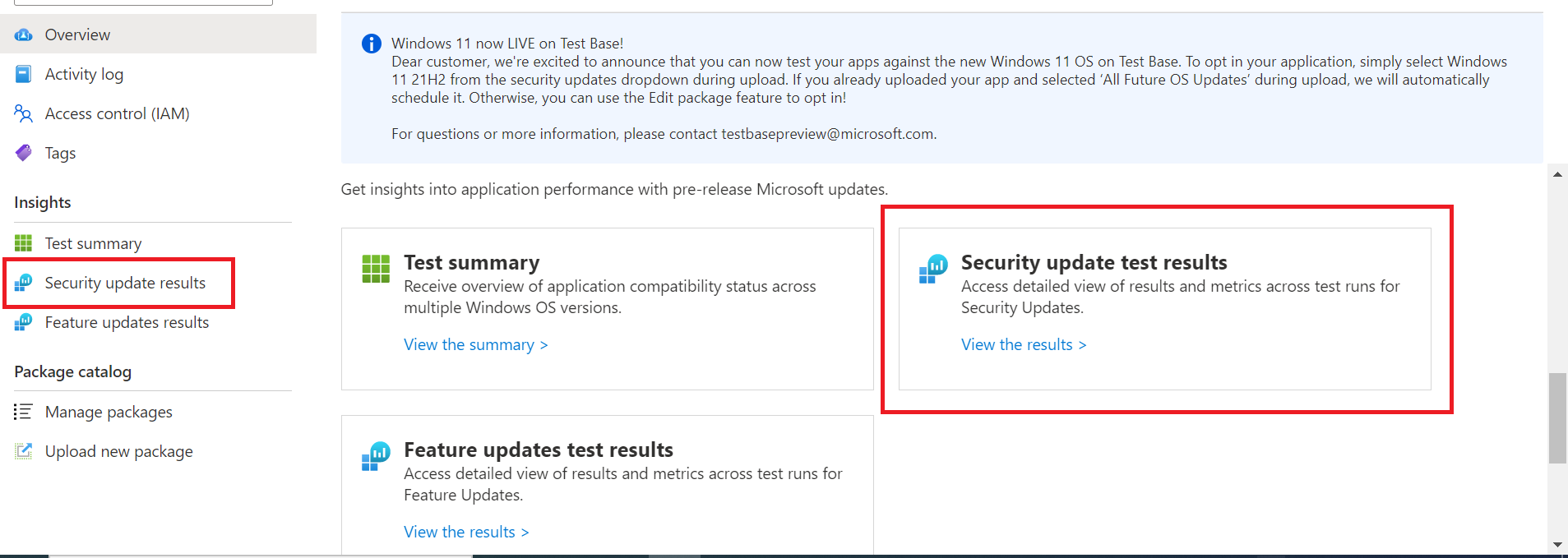Zobrazit výsledky testu.