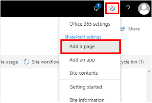 Screenshot shows the Office 365 settings options.