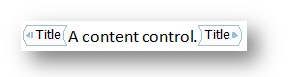 Content control set to show as start and end tags