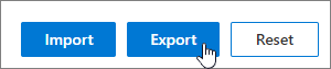 Snímek obrazovky znázorňující tlačítko Exportovat.