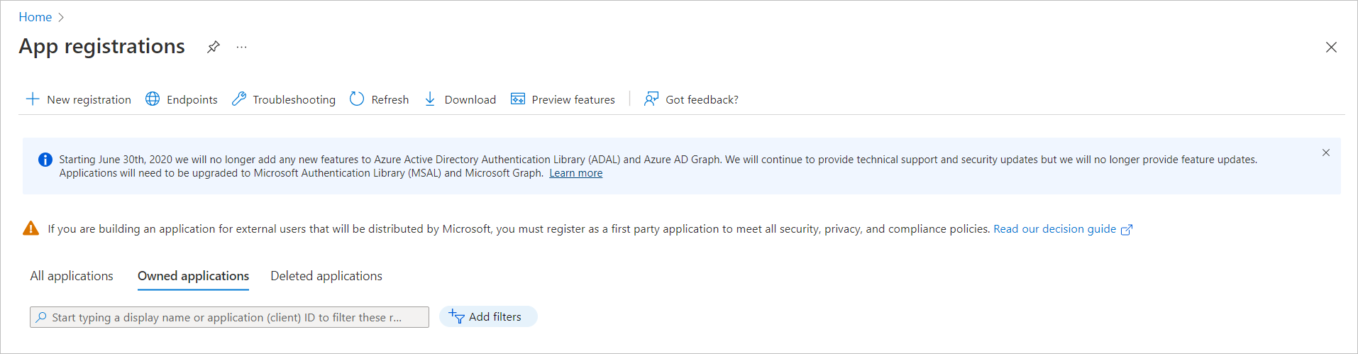 Screenshot možnosti Nová registrace.
