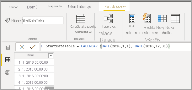 Screenshot that shows the first table.