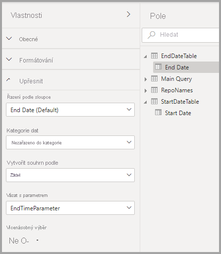 Screenshot that shows configuring more parameters.