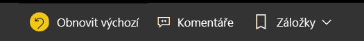 Screenshot that shows Reset to default.