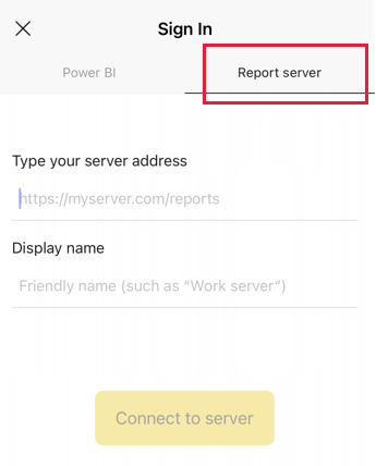 Snímek obrazovky dialogového okna Přihlásit se, na kterém je zvýrazněn server sestav