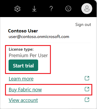 Screenshot that shows how to choose the type of license to purchase.
