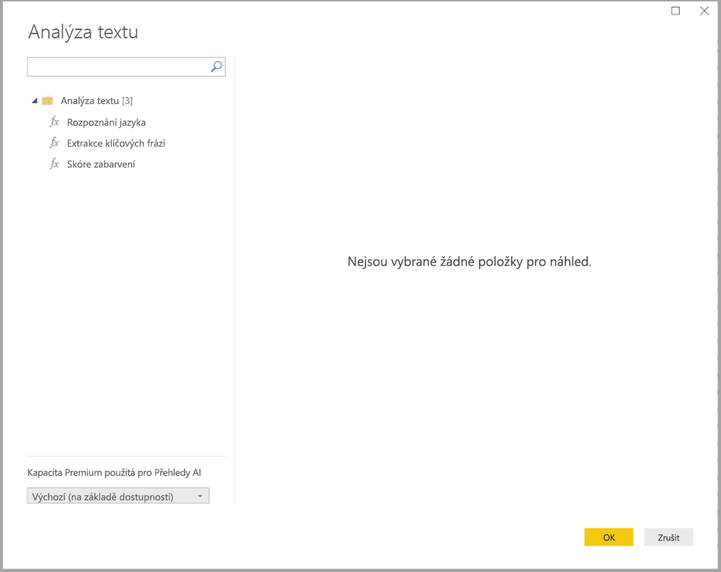 Screenshot of the Text analytics dialog box showing the Detect language function.