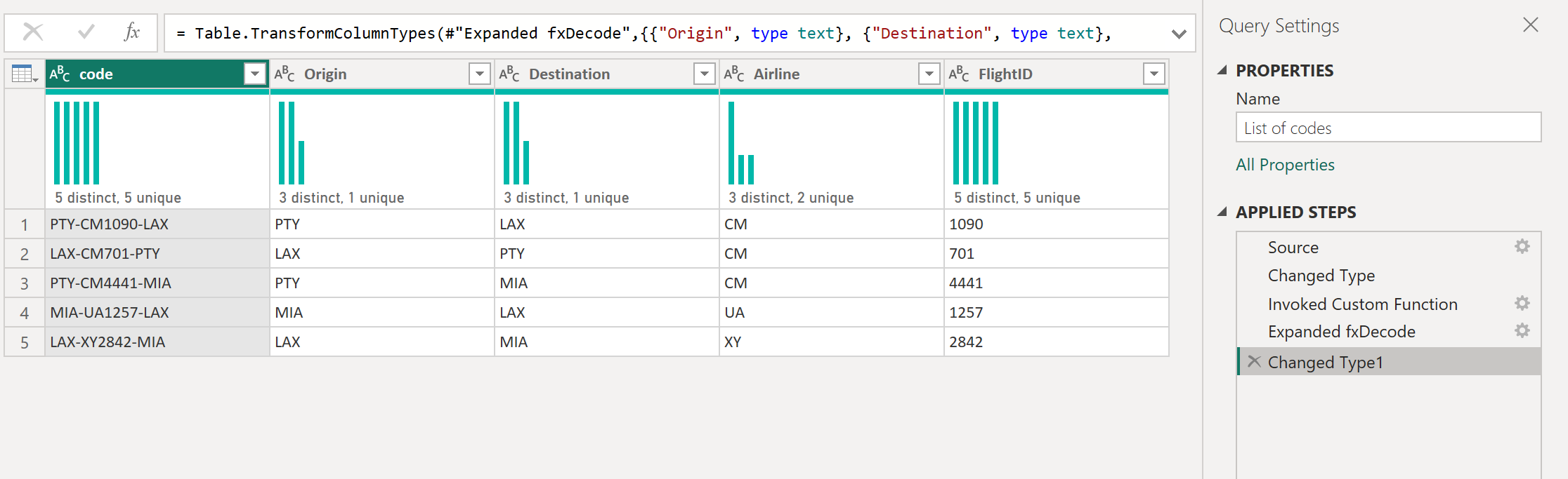 Konečný výstupní dotaz po vyvolání vlastní funkce