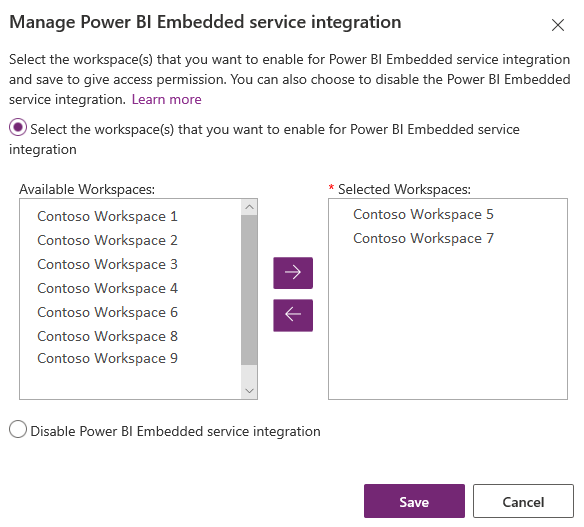 Spravovat integraci služby Power BI Embedded Spravovat integraci služby Power BI Embedded.