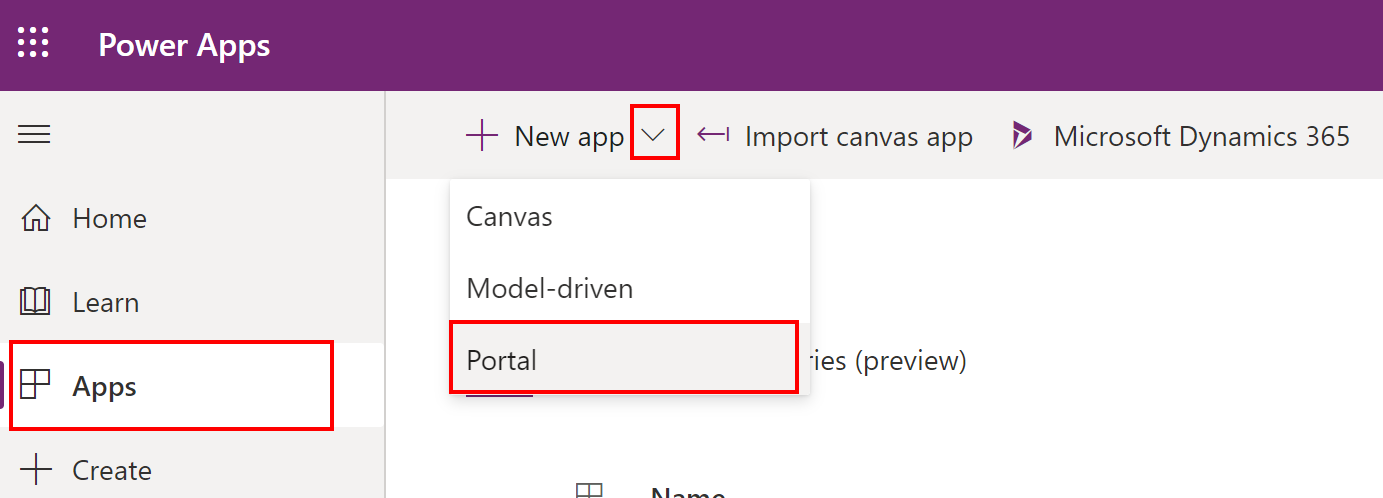 Vytvoření portálu Power Apps Vytvoření portálu Power Apps