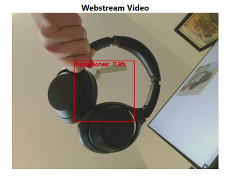 Stream zařízení zobrazující detektor sluchátek v akci.