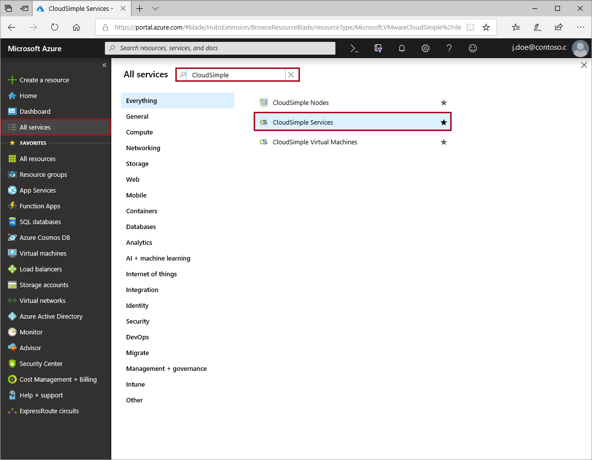 Vyhledat služby CloudSimple