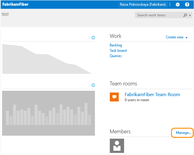 Manage members for a team or team project