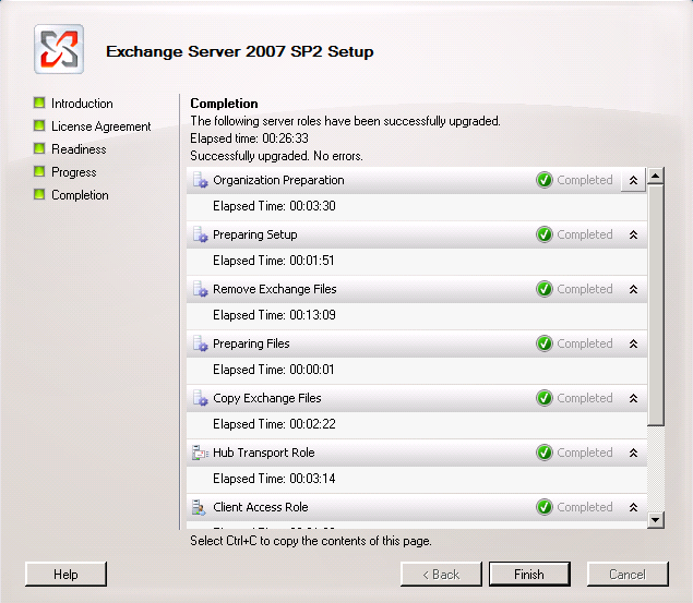 Obrázek 5: Závěr instalace - vše v pořádku