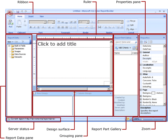 Report Design View